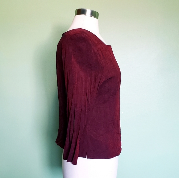 Jacqueline Ferrar Dark Red Blouse - Picture 5 of 8